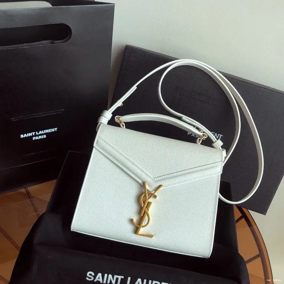 Repladies REP MINI DE BAG LEATHER TOP POUDRE YSL CASSANDRA EMBOSSED GRAIN IN HANDLE 0522